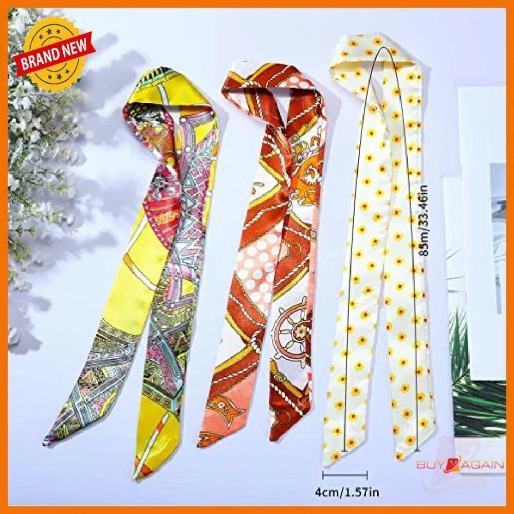 60 Pcs Satin Scarf Set for Hair Handbags Neck Multi-Use Accessory